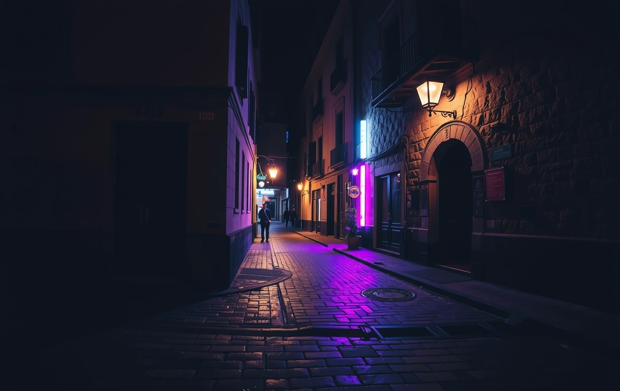 Calle en el Barrio Gótico de Barcelona